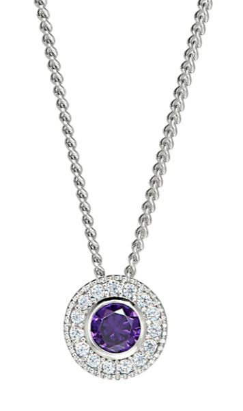Sterling Silver Birthstone Necklace