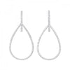 10KT White Gold Versatile Diamond Dangle Earrings.