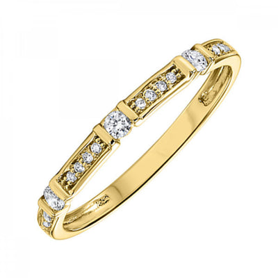 10KT Diamond (1/6CTW) Ring-Available in Rose, Yellow and White Gold
