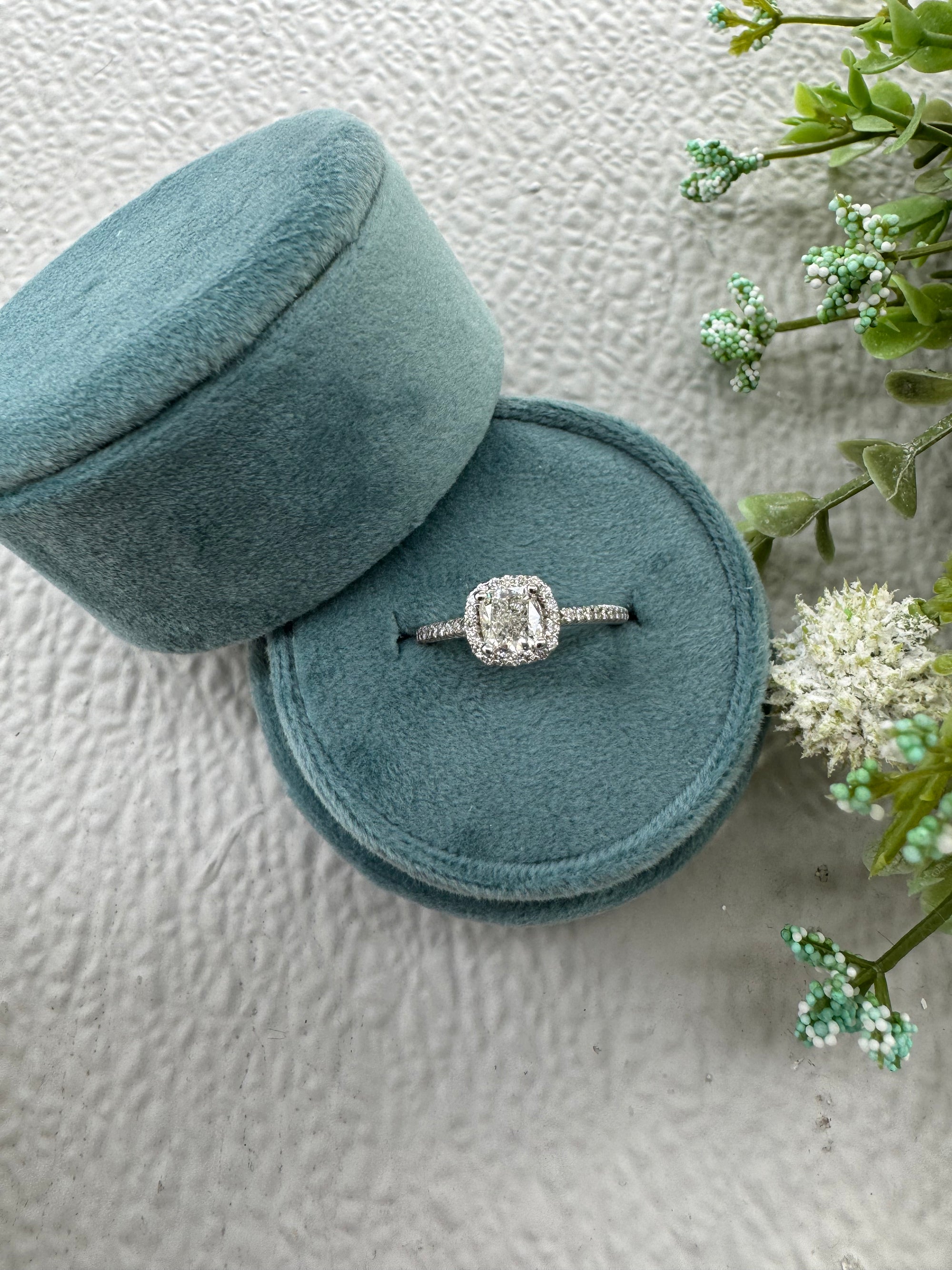 Evie Lab grown Diamond Cushion Cut Engagement Ring