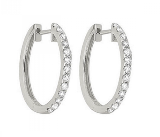 1/10 CTW Diamond Hoop Earrings