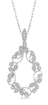 Leaf Design Diamond Pendant Necklace