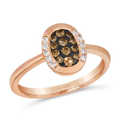 Strawberry Gold Oval Shaped Ring