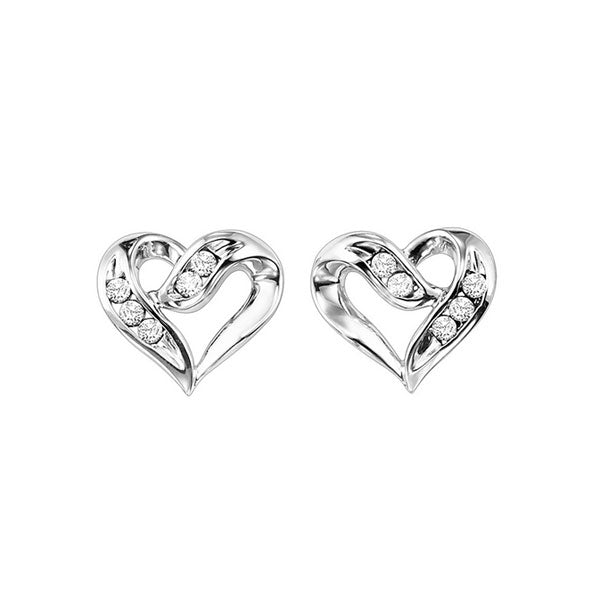 Silver Diamond (1/50 Ctw) Earring