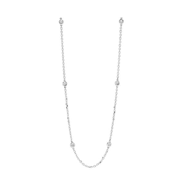 14Kt White Gold Diamond (1/4Ctw) Necklace