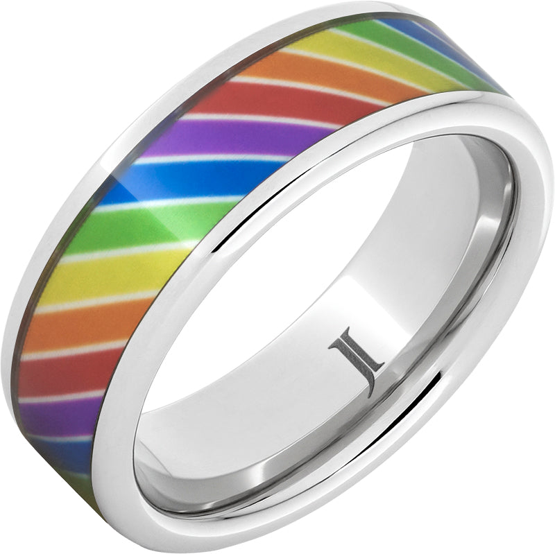 Serinium® Ring with Rainbow Inlay