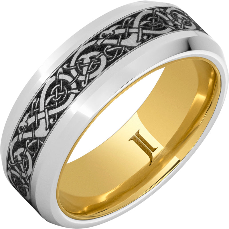 The Viking – Serinium® Engraved Ring with Hidden Gold™ Interior
