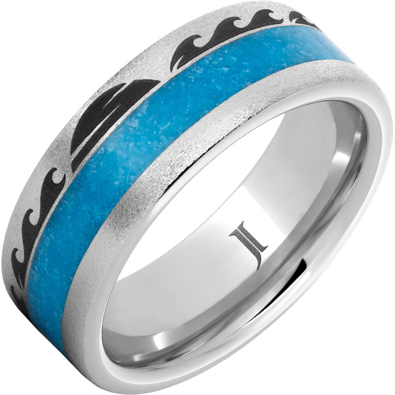 Sunshine Blue Waves - Serinium® Turquoise Inlay Ring