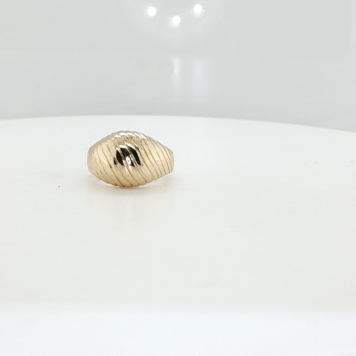 10K Yellow Gold Dome Pinky Ring