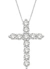 Round Diamond Cross Pendant