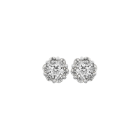 Flower Cluster Diamond Earrings