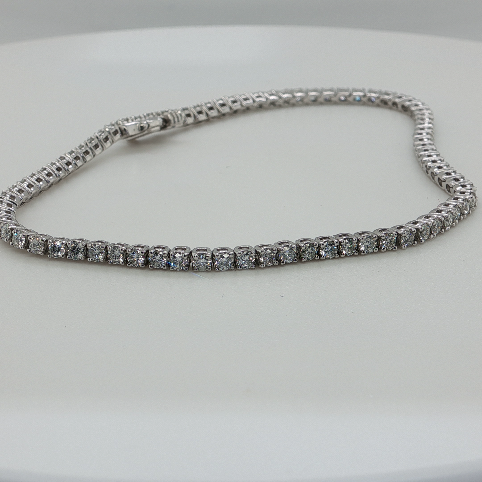 Elegant White Gold Tennis Bracelet