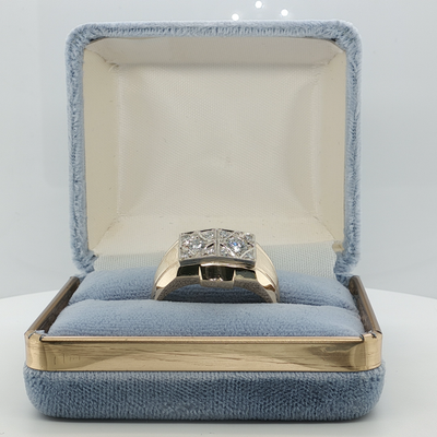 Yellow Gold Multi-Stone Ring with Brilliant Cut Diamonds