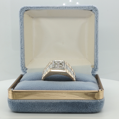 14K Two-Toned Rolex Diamond Gents Ring