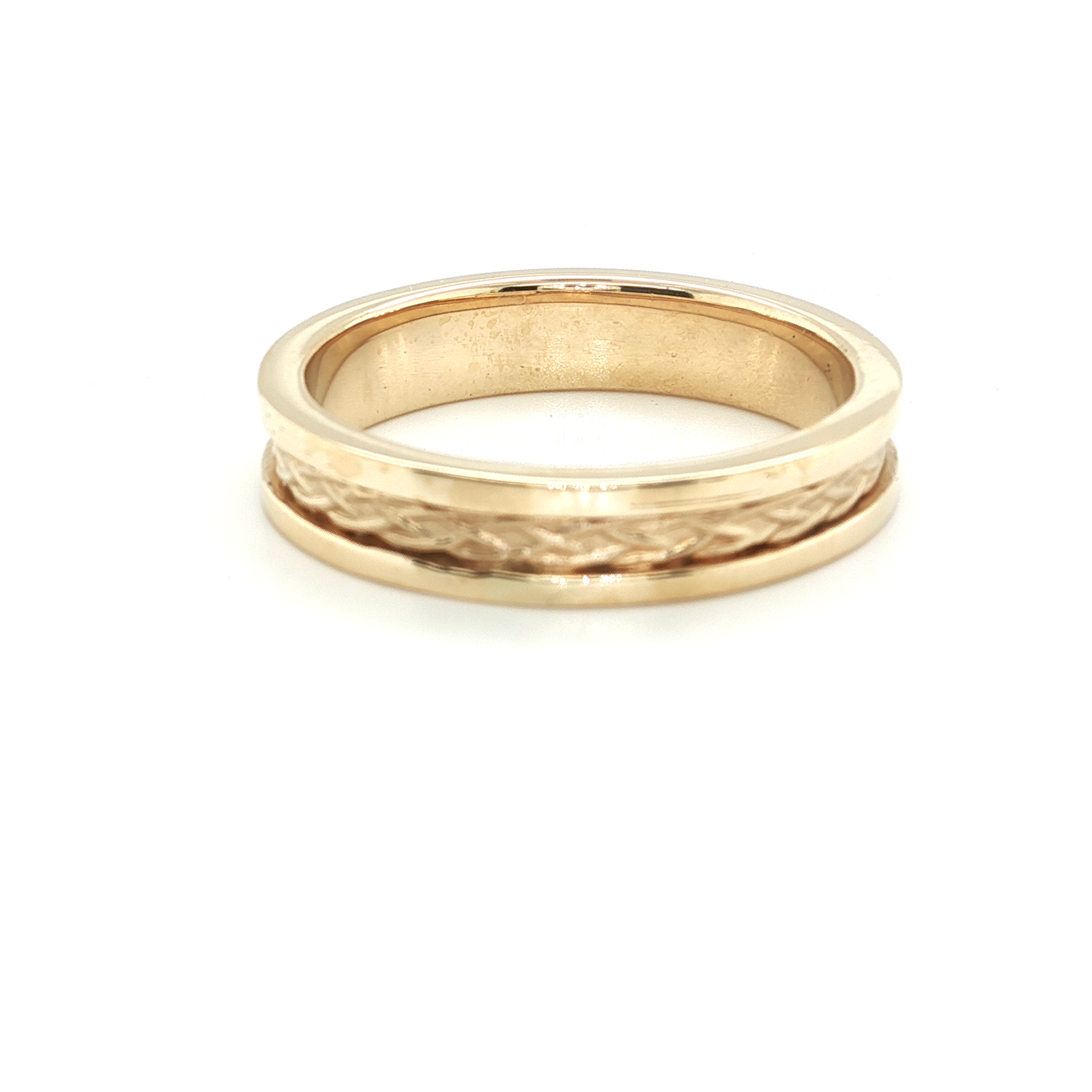 14K Yellow Gold Braided Wedding Band