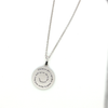 Sterling Silver Mother's Floral Disc Pendant