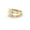 Yellow Gold Ring with Tension Set Diamonds