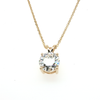 14KT Yellow Gold Round Lab Grown Solitaire Pendant