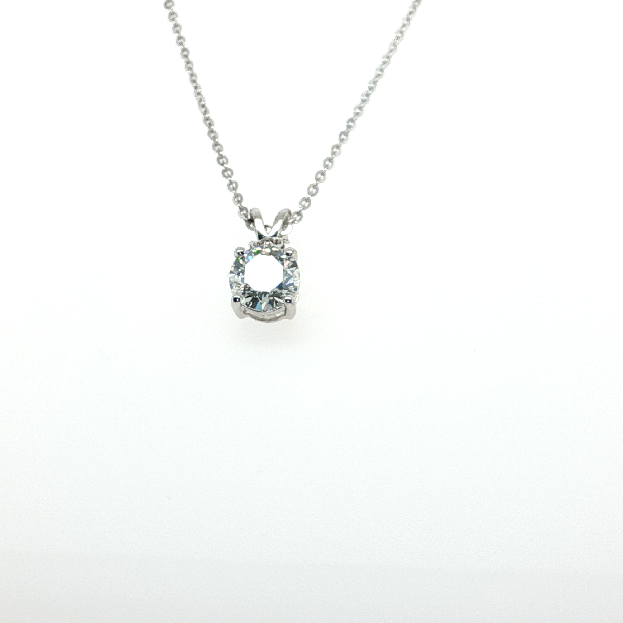 14K White Gold Lab Grown Diamond Solitaire