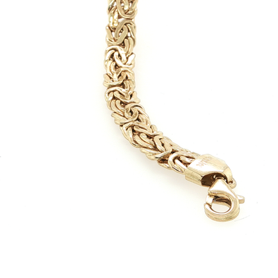 14K Yellow Gold Byzantine Chain Bracelet