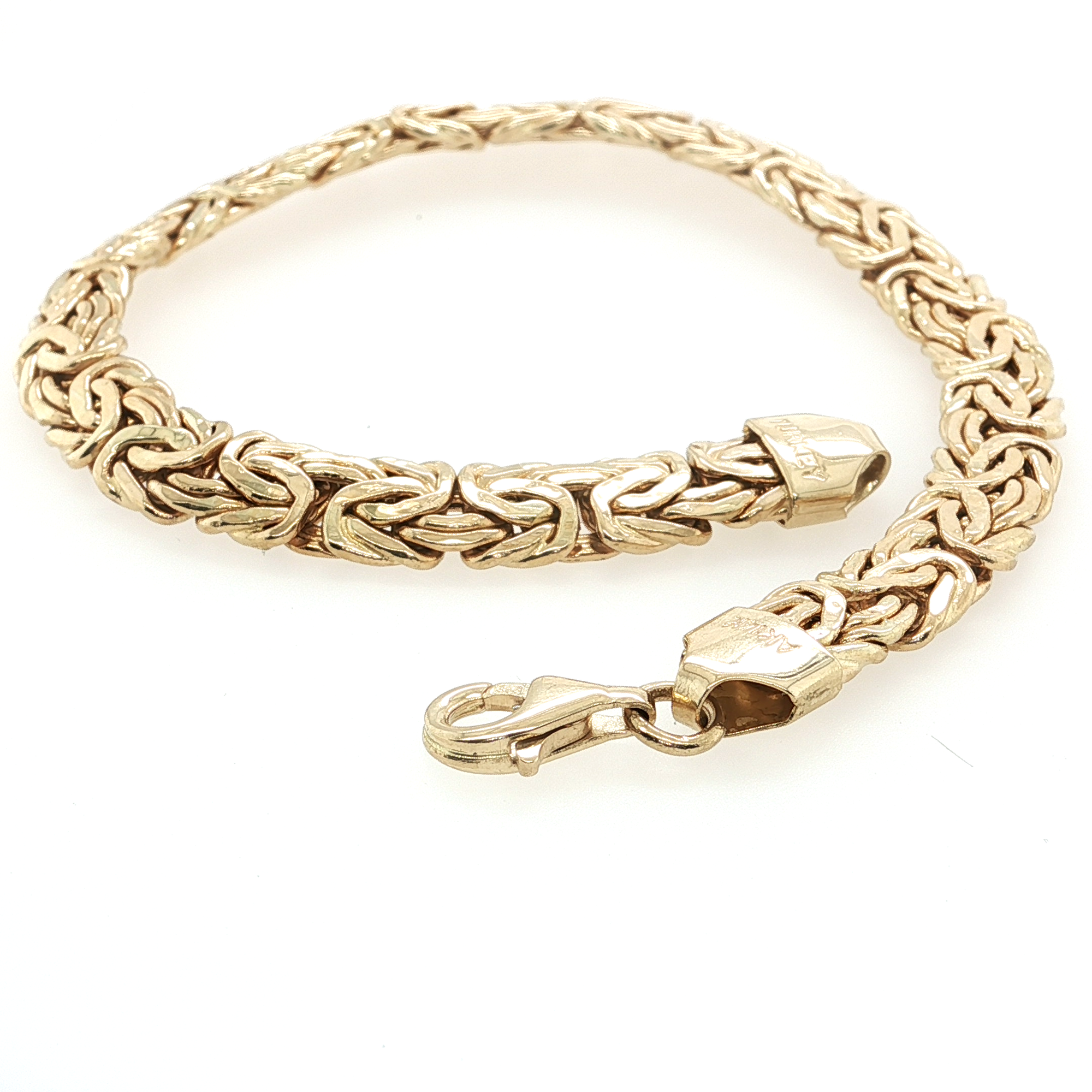14K Yellow Gold Byzantine Chain Bracelet