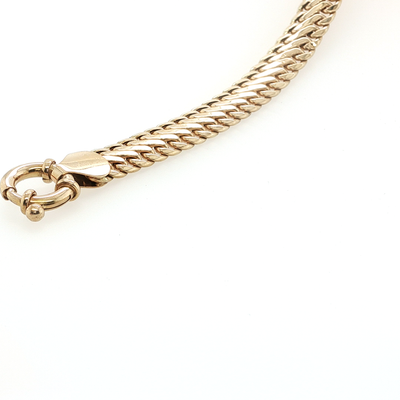 Woven Yellow Gold Chain Bracelet