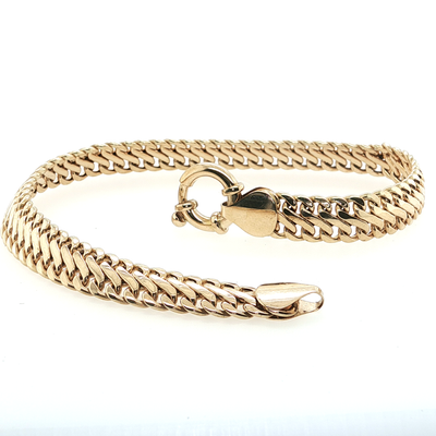 Woven Yellow Gold Chain Bracelet