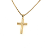 Stainless Steel 18K Yellow Gold Plate Cross