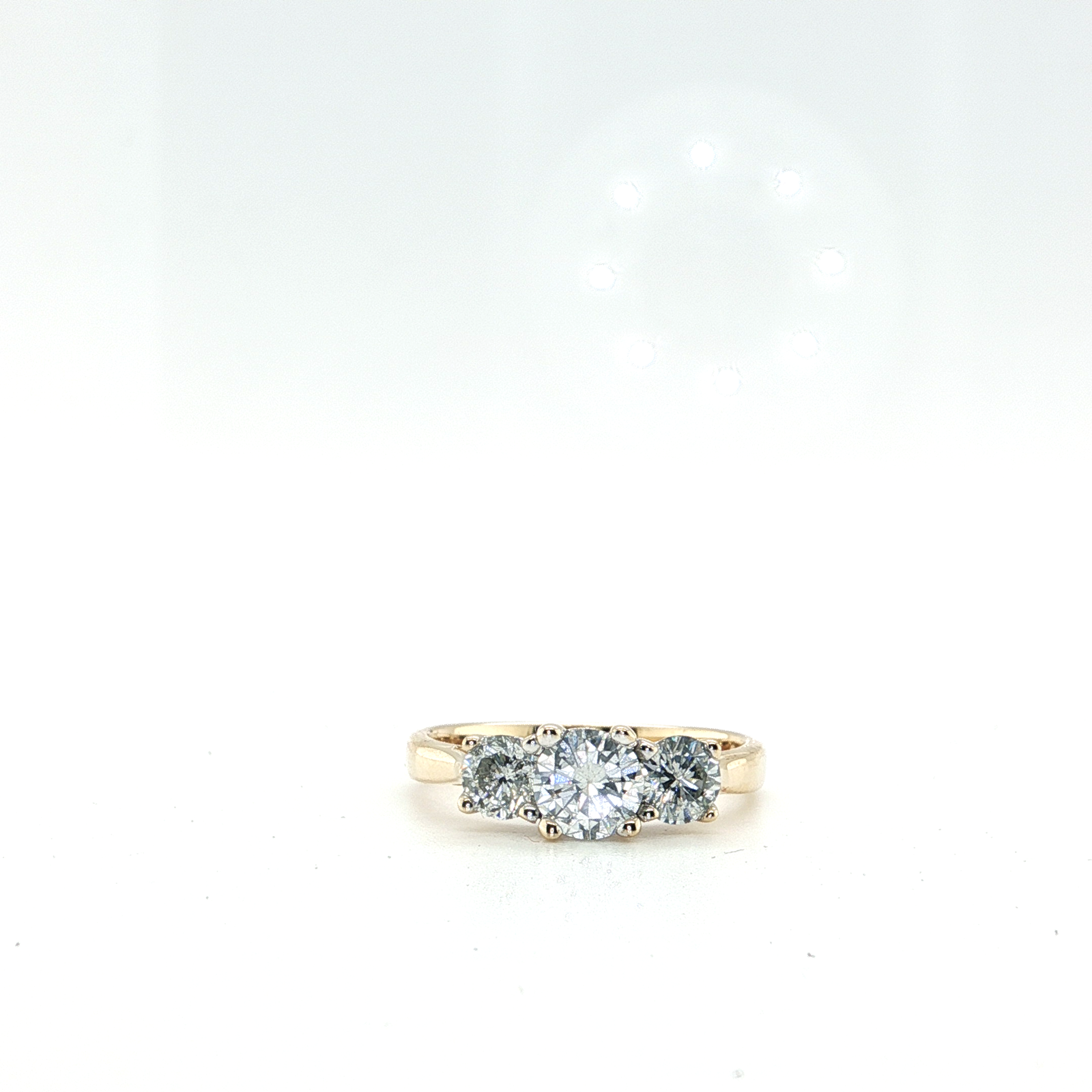 Yellow Gold Three-Stone Diamond Ring