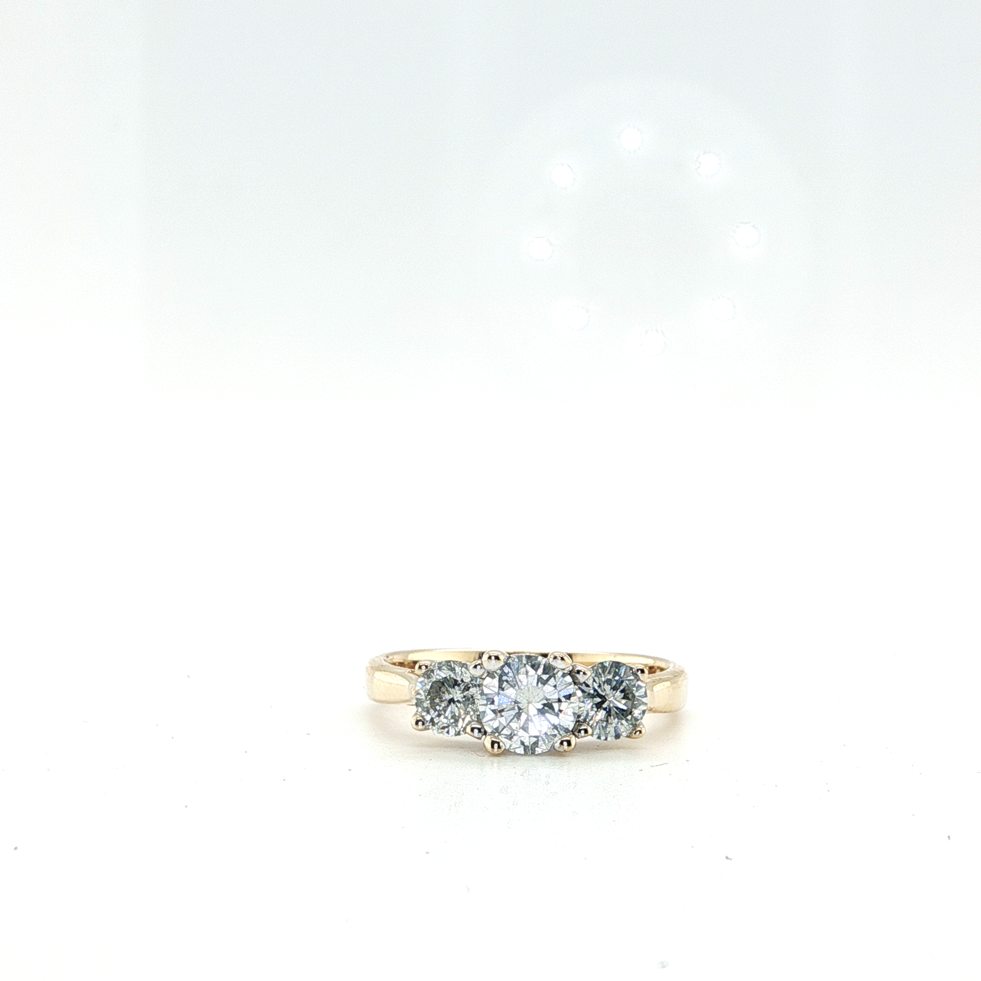 Yellow Gold Three-Stone Diamond Ring