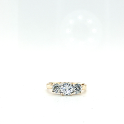 Yellow Gold Three-Stone Diamond Ring