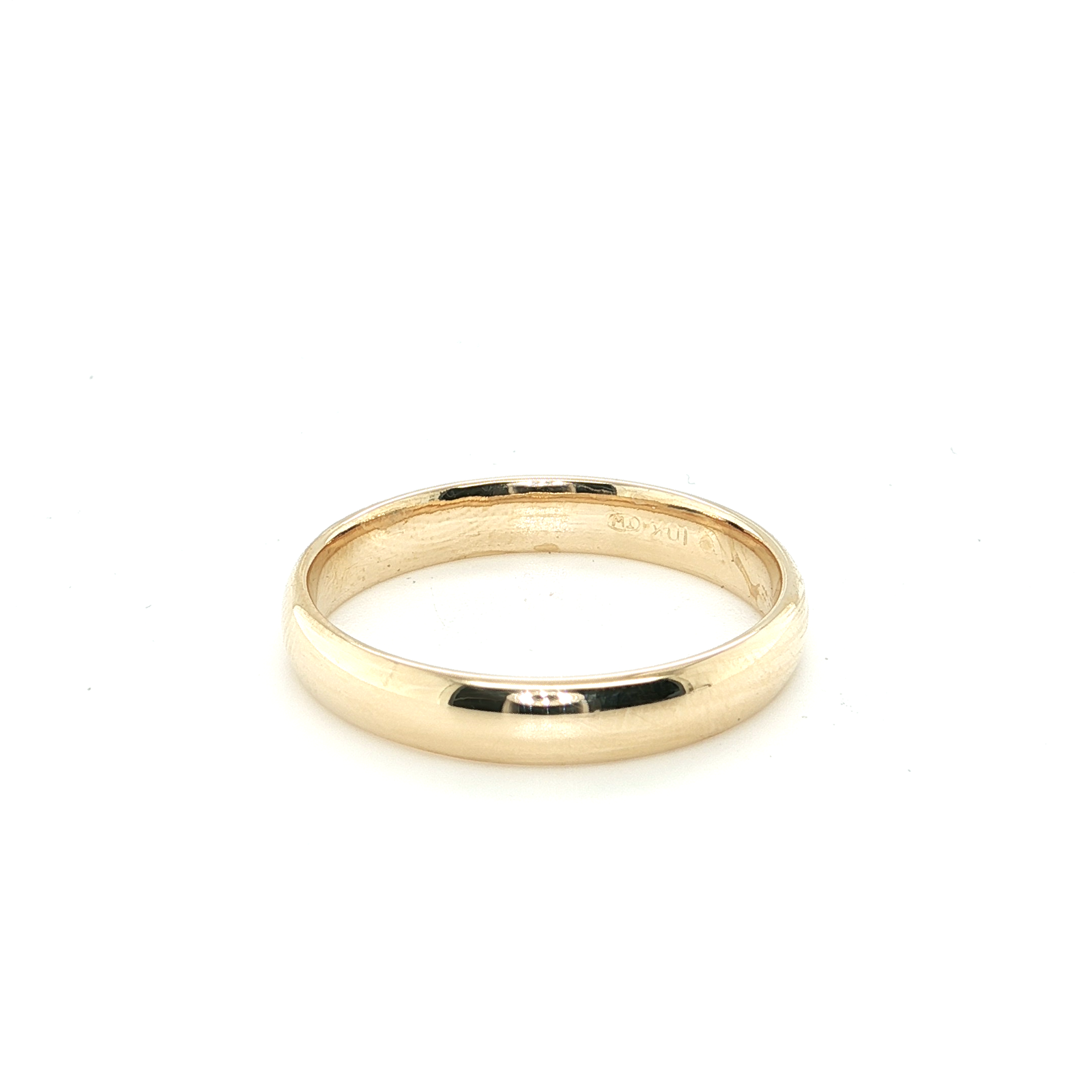 10k Yellow Gold Half-Round Wedding Band - 4mm