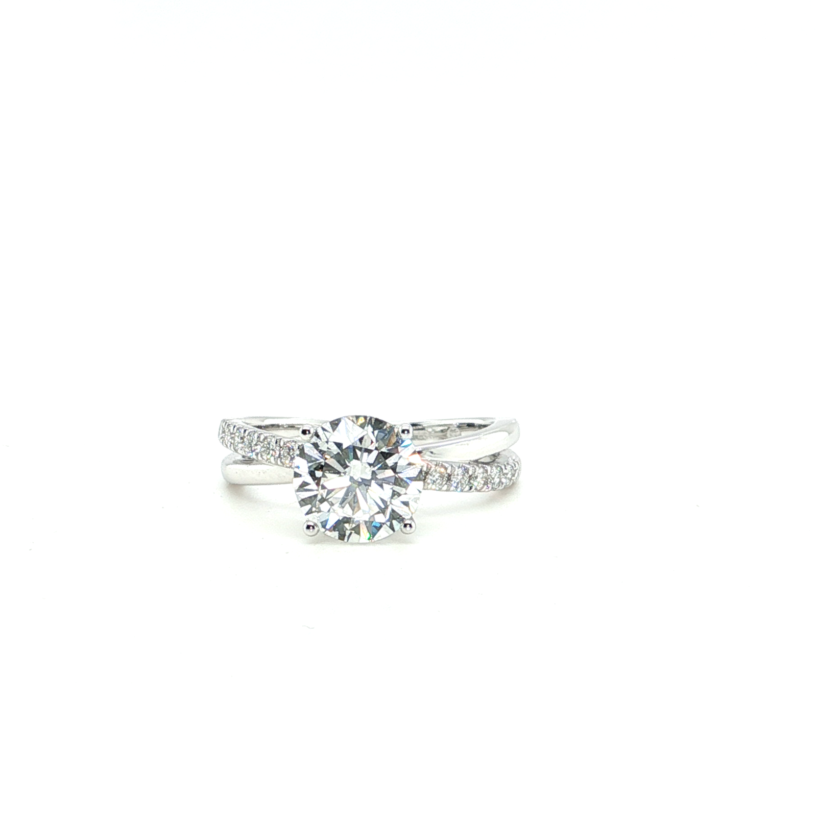 "Leslie" 10k White Gold Engagement Ring