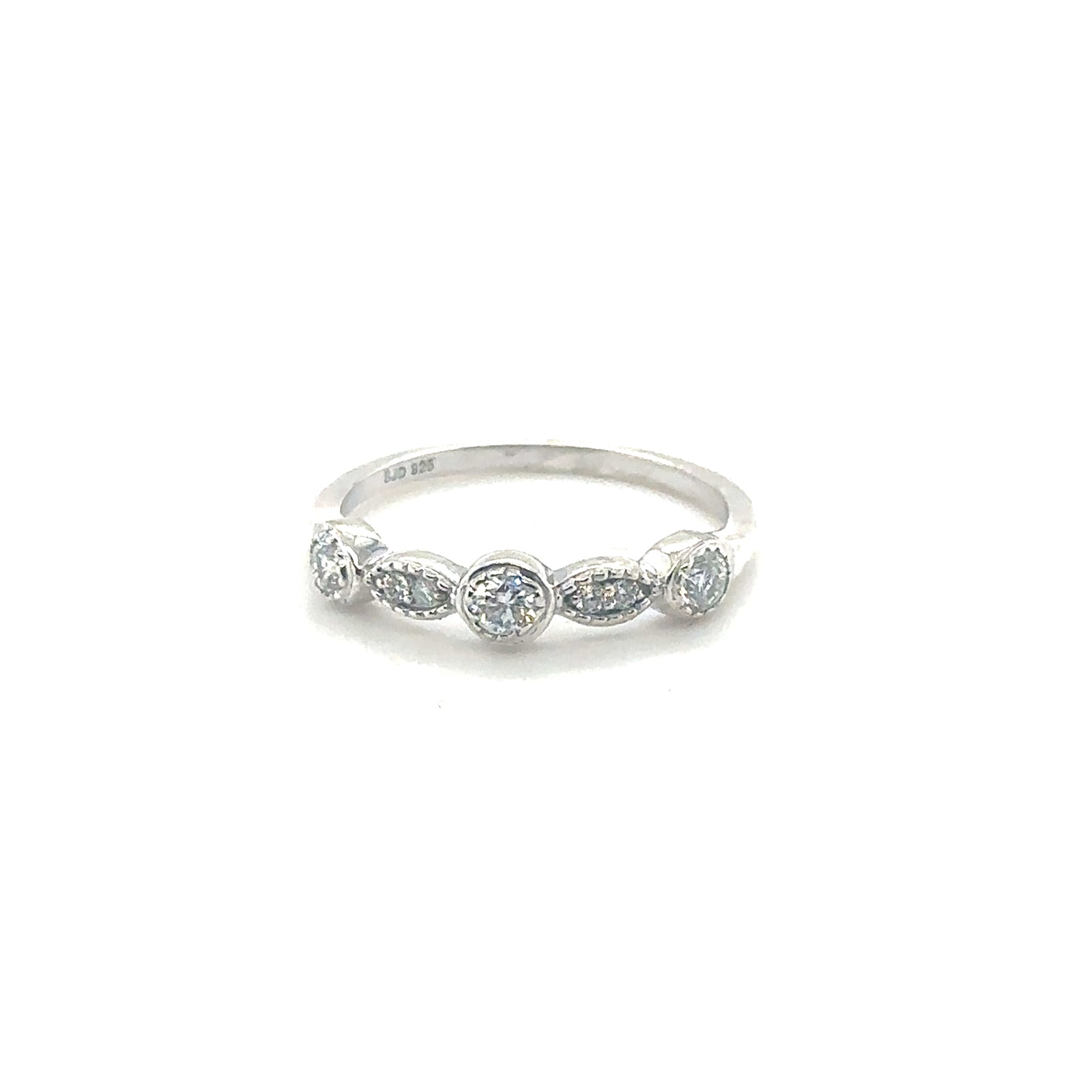 Stackable Diamond Silver Ring