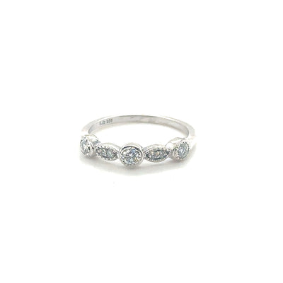 Stackable Diamond Silver Ring