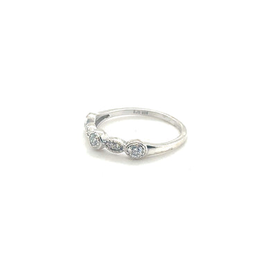 Stackable Diamond Silver Ring