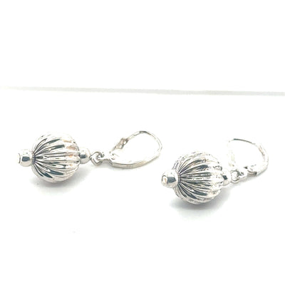 Sterling Silver Sphere Drop Earrings