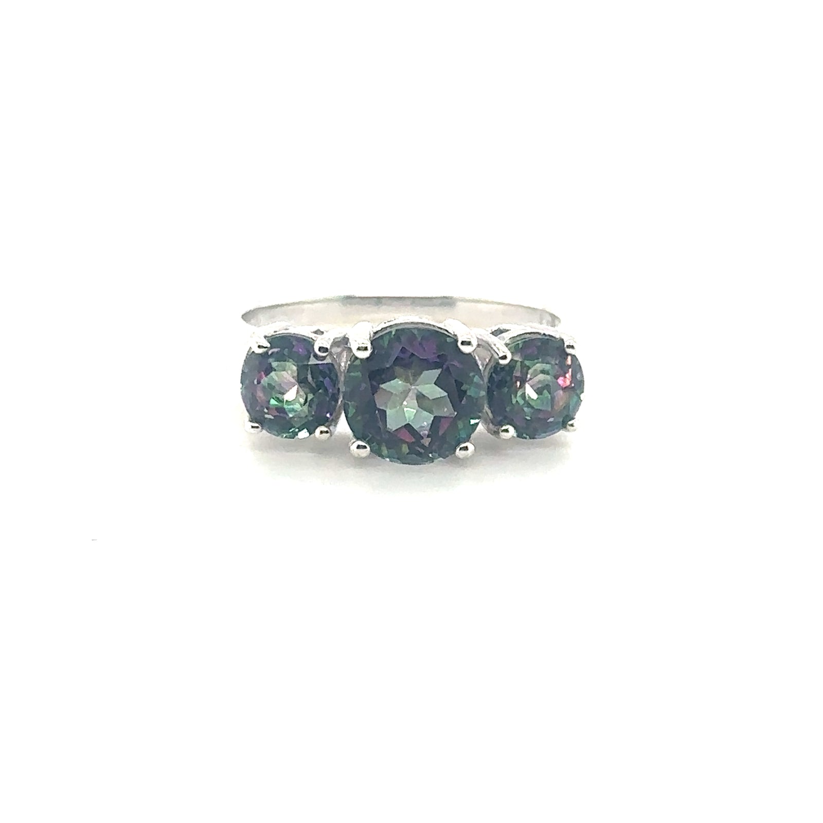 Sterling Silver Ring with Mystic Topaz Gemstones