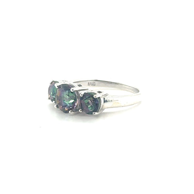 Sterling Silver Ring with Mystic Topaz Gemstones
