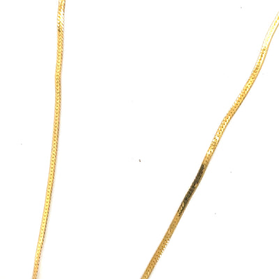 14K Yellow Gold Invisible Set Princess Cut Diamond Chain Slide Necklace