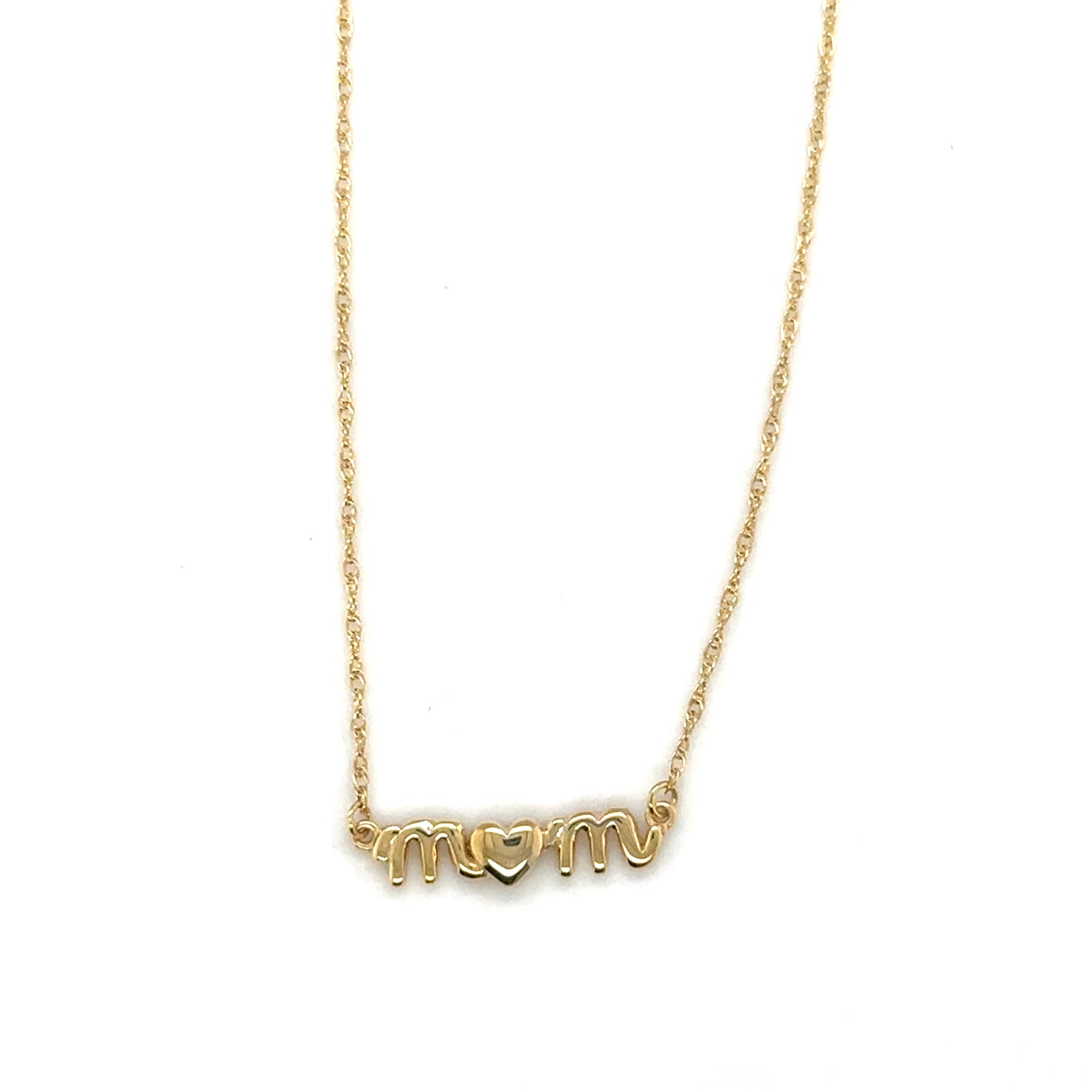 Yellow Gold "Mom" Pendant