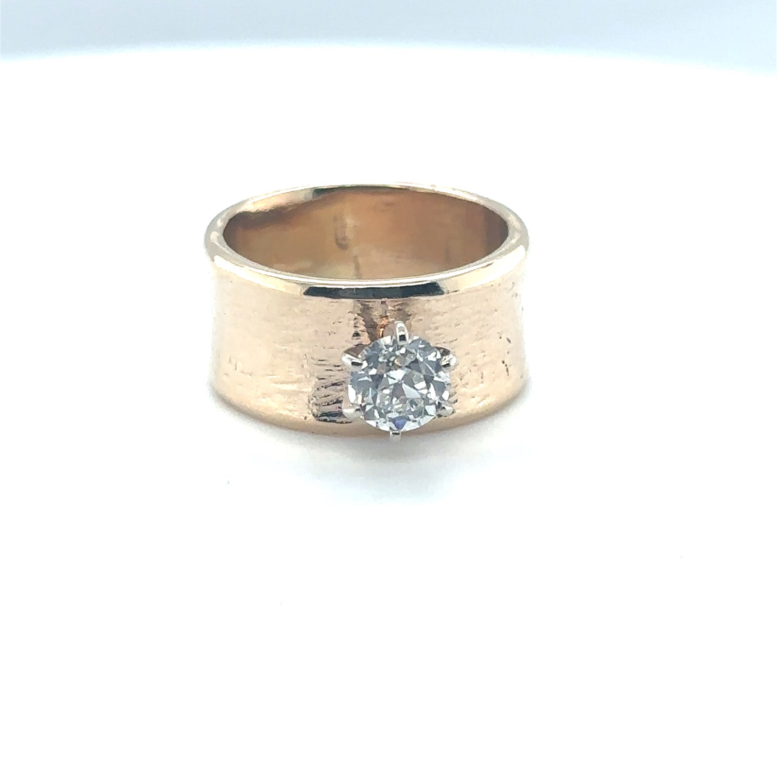 14K Yellow Gold Chunky Diamond Engagement Ring