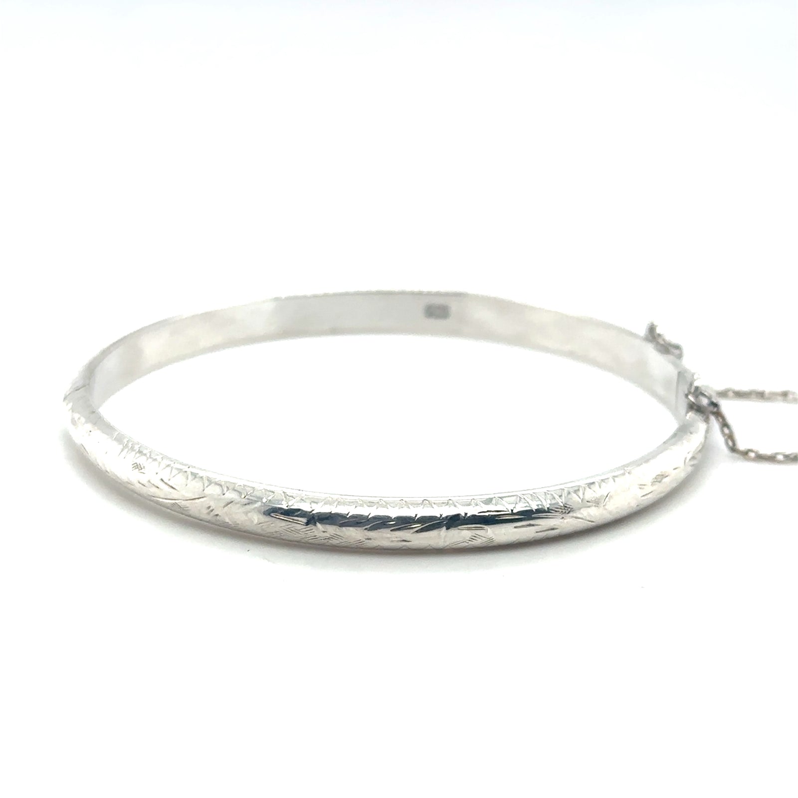 Sterling Silver Etched Bangle