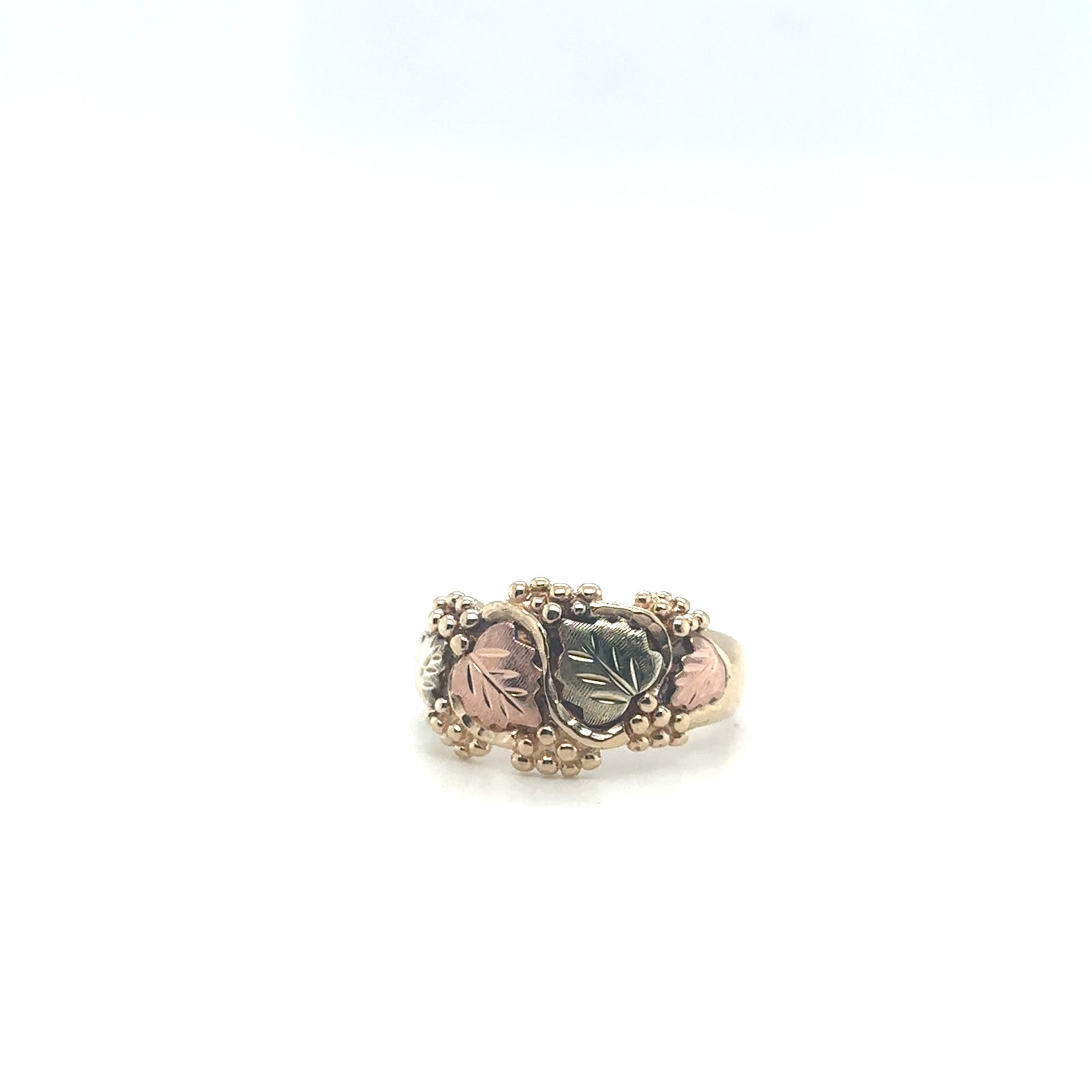 10K Black Hills Gold Leaf & Berry RIng