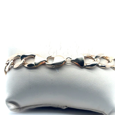 10K Yellow Gold Curb Chain Heavy Men's Bracelet