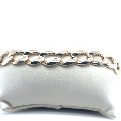 10K Yellow Gold Curb Chain Heavy Men's Bracelet
