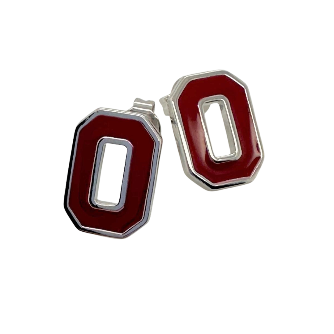 College Spirit Brass "O" Stud Earrings