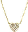 HEART SHAPE PETITE DIAMOND FASHION NECKLACE