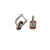 College Spirit Red Enamel "O" Interlocking Dangle Earrings