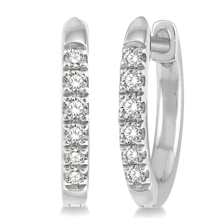 Petite Diamond Huggie Earrings